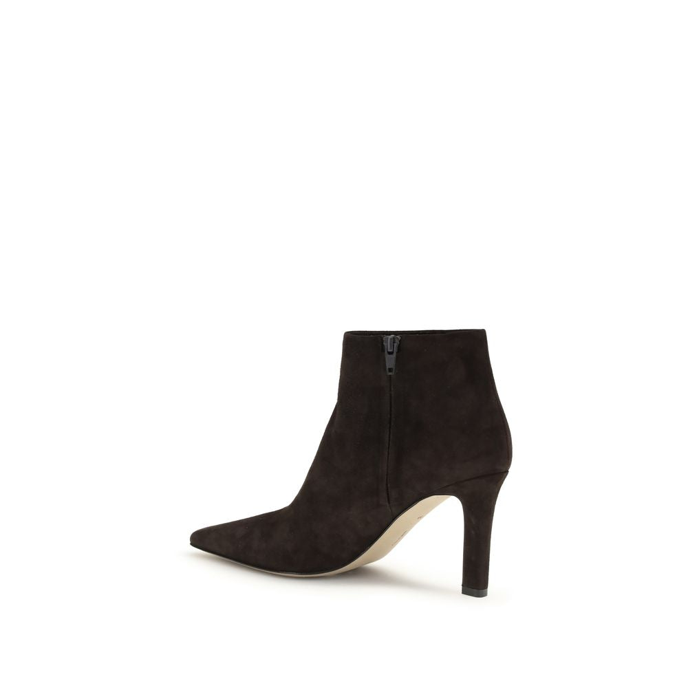 High-Heel Ankle Boots by The Row for women in nappa calf & lamb leather brown features an high-performance silhouette, showcasing the sophisticated design of the Women's Nappa Calf & Lamb Leather High-Heel Ankle Boots with a high-heel and a refined .