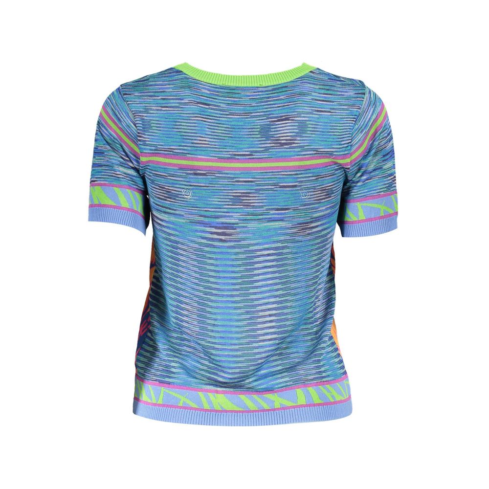 T-Shirt by Desigual for women in polyamide polyester viscose & cotton light-blue features an on trend silhouette, perfectly showcasing a on trend and for an elevated aesthetic.