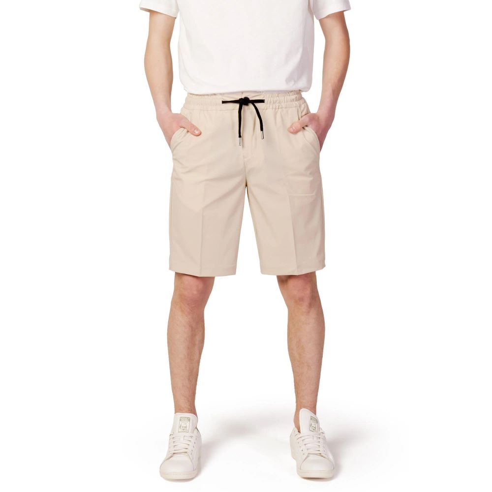 Activewear Shorts by Suns for men in stretch nylon beige & patterned features an ergonomic with , highlighting a ergonomic and short for a premium, high-performance look.