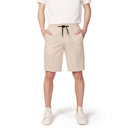 Activewear Shorts by Suns for men in stretch nylon beige & patterned features an ergonomic with , highlighting a ergonomic and short for a premium, high-performance look.