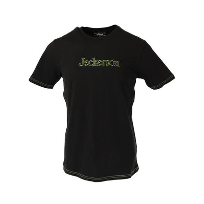 T-Shirt by Jeckerson for men in stretch cotton black features an edgy silhouette, meticulously detailed with a sophisticated and for a truly edgy finish.