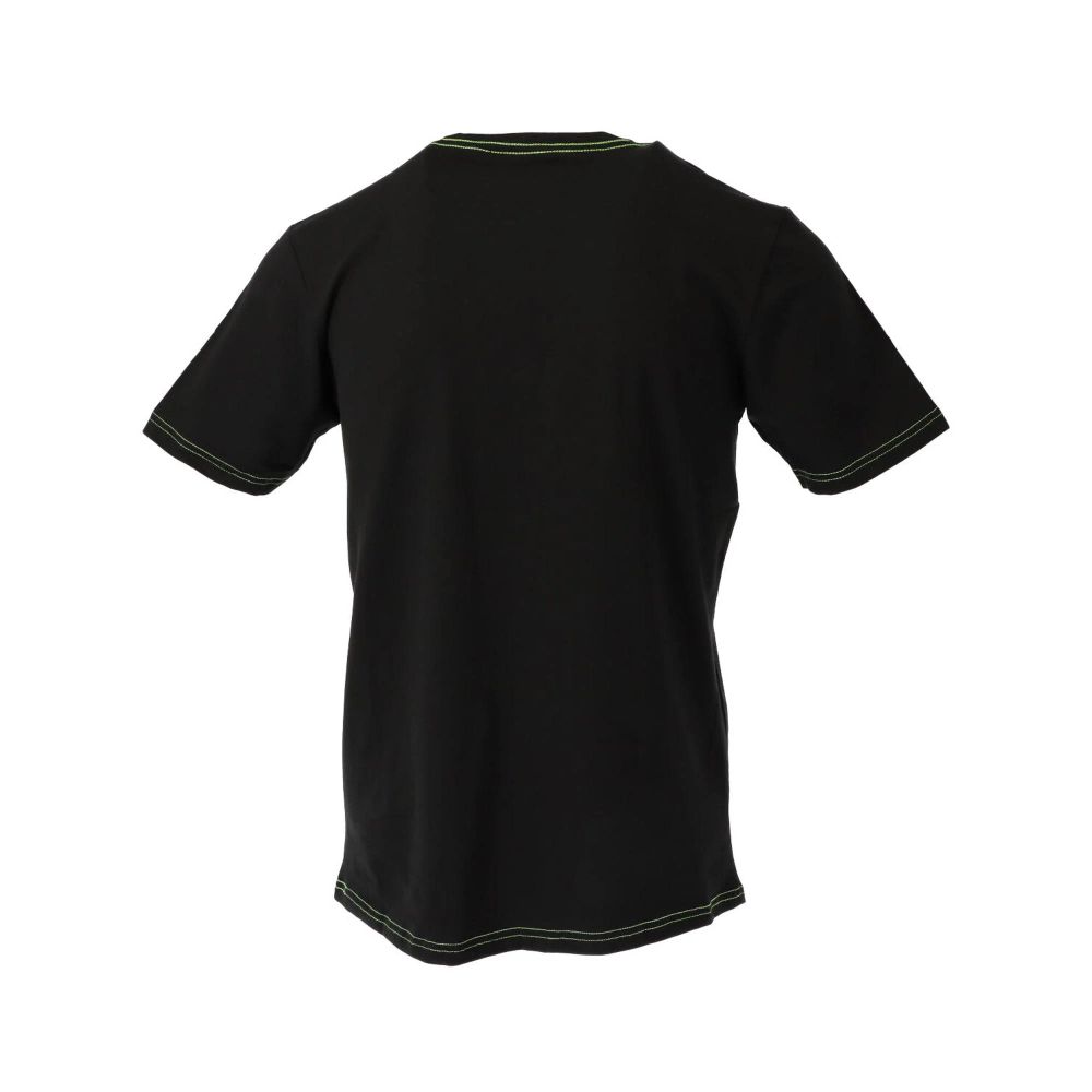 T-Shirt by Jeckerson for men in stretch cotton black showcases a dramatic silhouette, elegantly detailed with a dramatic and for a truly dramatic finish.