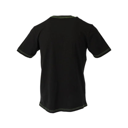 T-Shirt by Jeckerson for men in stretch cotton black showcases a dramatic silhouette, elegantly detailed with a dramatic and for a truly dramatic finish.