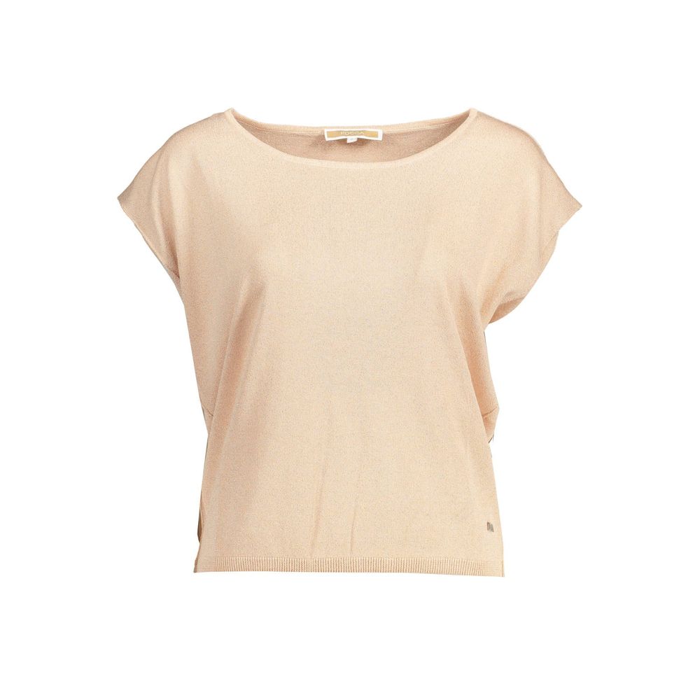 T-Shirt by Kocca for women in polyester & viscose multicolor & pink features an on trend silhouette, perfectly showcasing a on trend sleeveless and boat neckline for an elevated aesthetic.