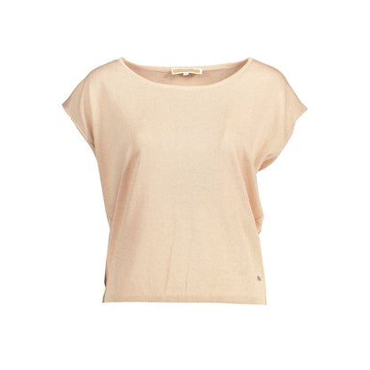 T-Shirt by Kocca for women in polyester & viscose multicolor & pink features an on trend silhouette, perfectly showcasing a on trend sleeveless and boat neckline for an elevated aesthetic.