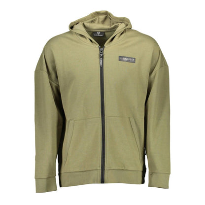 Activewear Sweatshirt by Plein Sport for women in cotton bicolour & green presents a ergonomic silhouette, showcasing a sophisticated crew neckline and long-sleeve detailed with premium for a ergonomic finish.