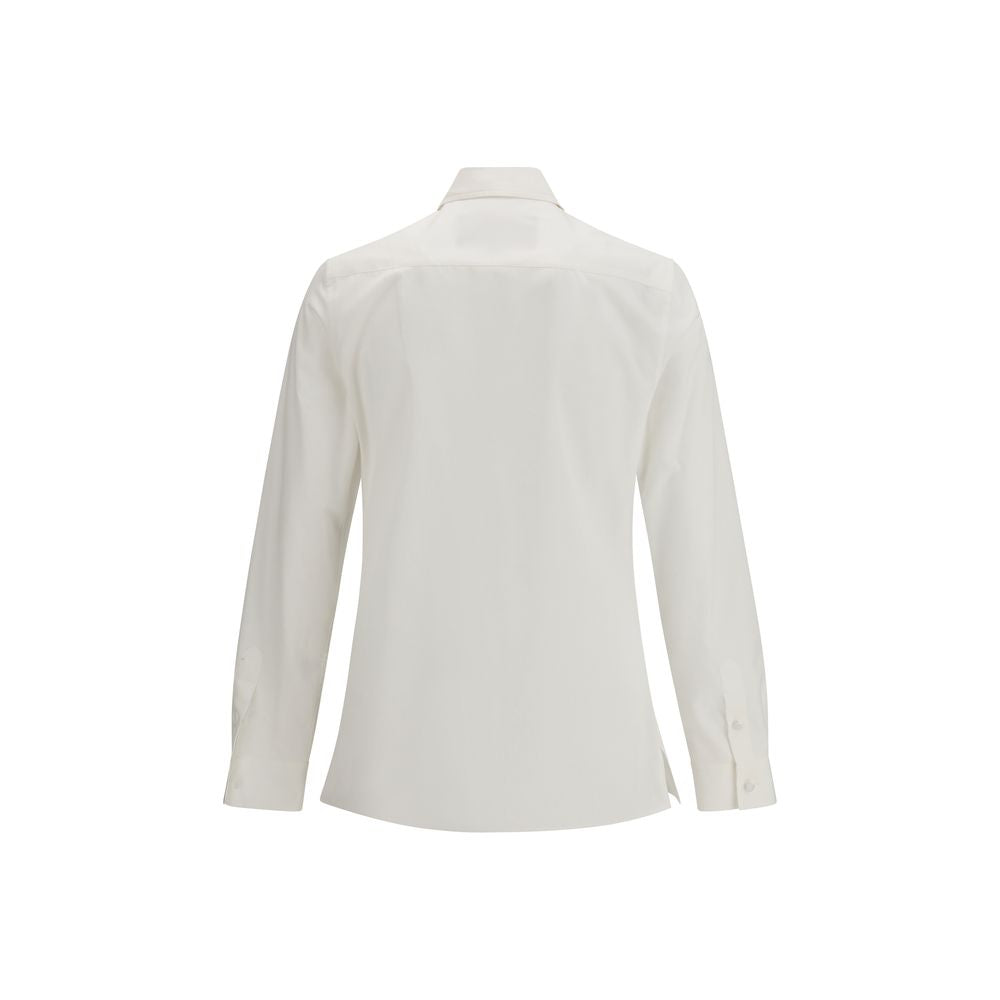 Dress Shirt by Valentino Garavani for men in cotton white & signature features an architectural silhouette with a refined and elegant for a architectural look.