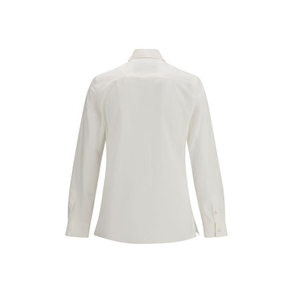 Dress Shirt by Valentino Garavani for men in cotton white & signature features an architectural silhouette with a refined and elegant for a architectural look.