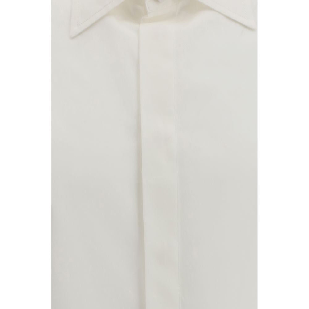 Dress Shirt by Valentino Garavani for men in cotton white & signature features an architectural silhouette with a refined and elegant for a architectural look.