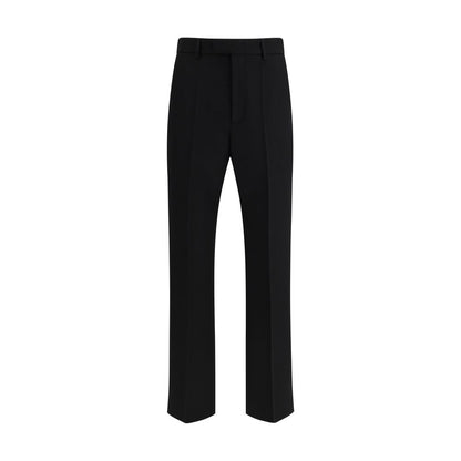 Trousers by Valentino Garavani for men in virgin wool black & signature features an on trend silhouette, showcasing a sophisticated regular-fit with a long and for an on trend finish.
