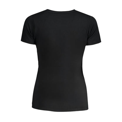 T-Shirt by Pepe Jeans for women in stretch cotton black & print showcases a chic silhouette, artfully detailed with a chic and for a chic finish.