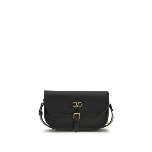 Small Shoulder Bag by Valentino Garavani for men in bos taurus calf suede leather black, gold & signature features a distinguished silhouette, showcasing a secure magnetic and distinguished cardholder with versatile shoulder-strap & adjustable-strap for a distinguished finish.
