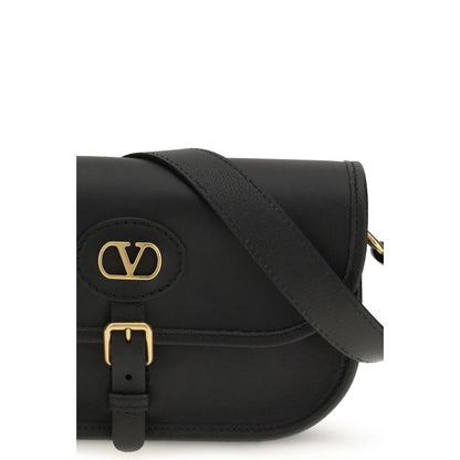 Small Shoulder Bag by Valentino Garavani for men in bos taurus calf suede leather black, gold & signature features a effortless chic silhouette with a secure magnetic, ample cardholder, and versatile shoulder-strap & adjustable-strap for a effortless chic finish.