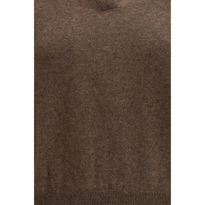 Sweatshirt by Lisa Yang for women in cashmere & capra leather brown features a unrivaled silhouette with a refined and unrivaled detailing for a sophisticated look.