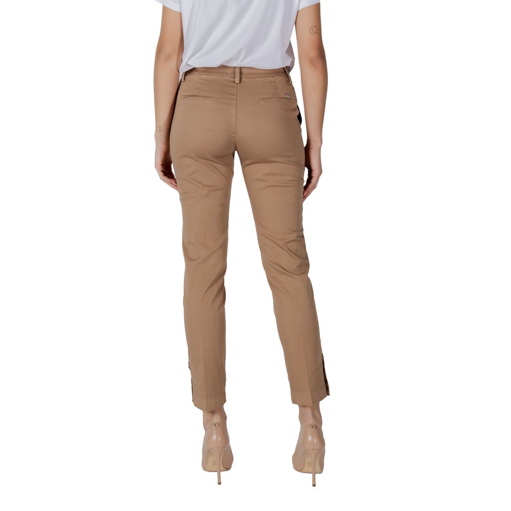 Liu Jo Women's Tapered-Leg Straight-Leg Cigarette Stretch Cotton Chinos Pants - Beige