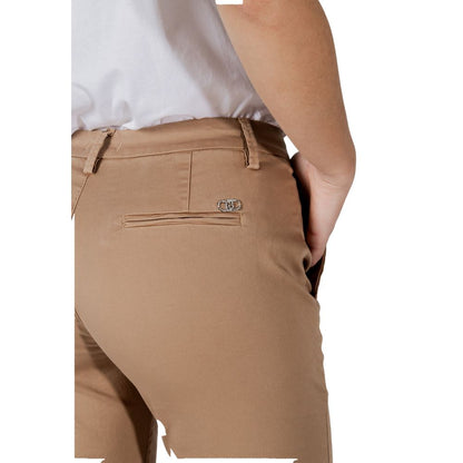 Liu Jo Women's Tapered-Leg Straight-Leg Cigarette Stretch Cotton Chinos Pants - Beige