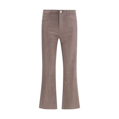 Casual Pants by L'Agence for women in stretch cotton denim beige features an refined tailoring silhouette, showcasing a premium slim with a high rise and long cut for a refined tailoring look.
