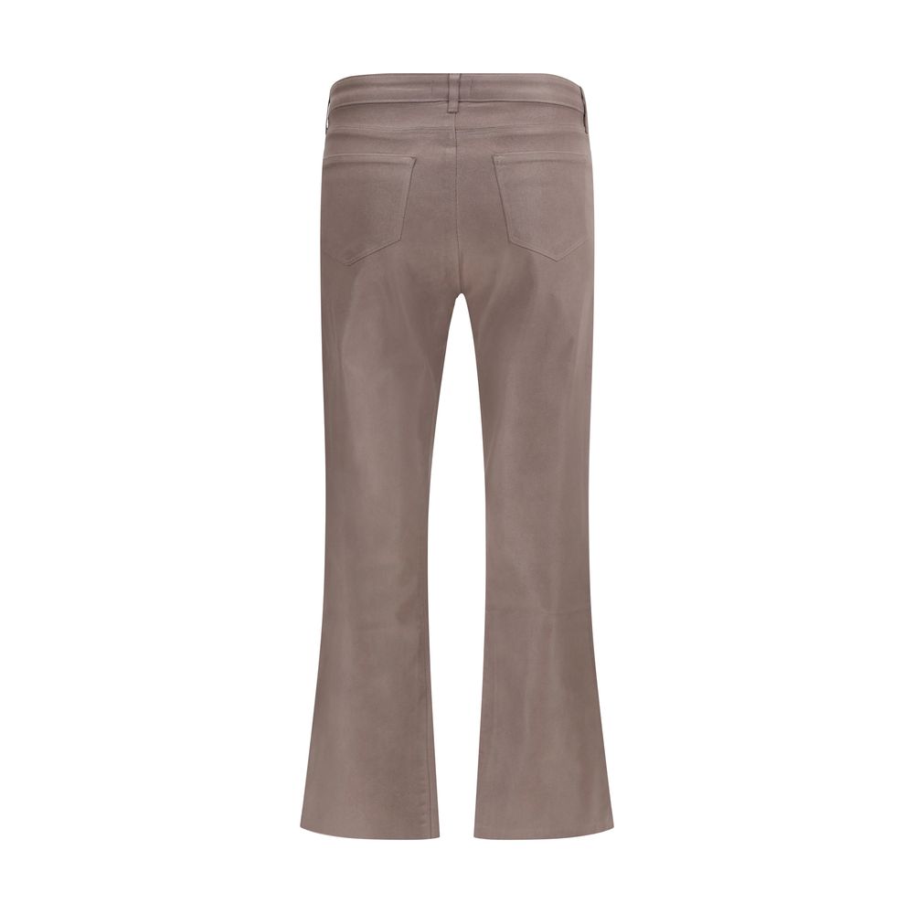Casual Pants by L'Agence for women in stretch cotton denim beige features a refined silhouette with a refined slim, defined by a high rise and a refined long for a refined finish.