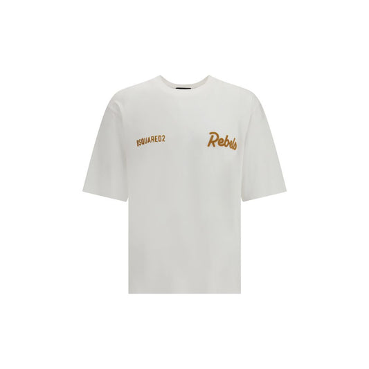 T-Shirt by Dsquared² for men in cotton white features an edgy silhouette, meticulously detailed with a sophisticated and for a truly edgy finish.