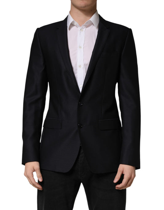 Blazer by Dolce & Gabbana for women in virgin wool viscose & silk black features an stylish silhouette, showcasing a sophisticated single-breasted neckline and stylish for a truly stylish finish.