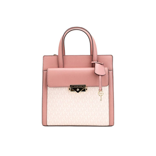 Small Crossbody Tote Handbag by Michael Kors for women in pvc multicolor & signature features an multi-faceted design with a secure flap, ample , and versatile crossbody-strap, adjustable-strap & detachable-strap for a multi-faceted finish.