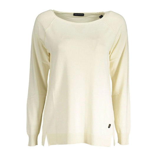 Sweatshirt by North Sails for women in viscose cotton white features an magnificent silhouette, showcasing a sophisticated wide-neck neckline and detail for a truly magnificent finish.