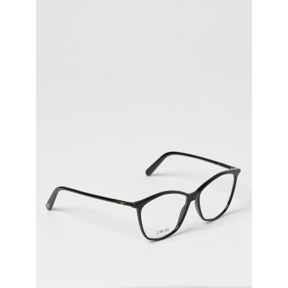 Eyeglasses Frames by Dior for women in linen black features an refined silhouette, showcasing the refined black coloured frame and sophisticated .