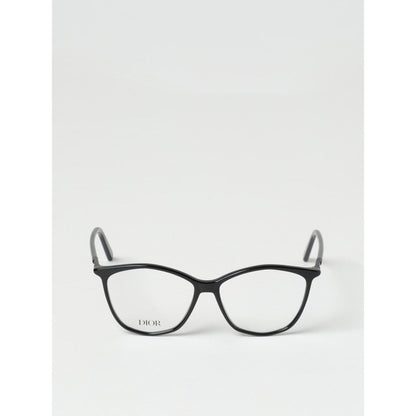 Eyeglasses Frames by Dior for women in linen black showcases a reflective silhouette, artfully incorporating a sophisticated black coloured frame with a distinct .