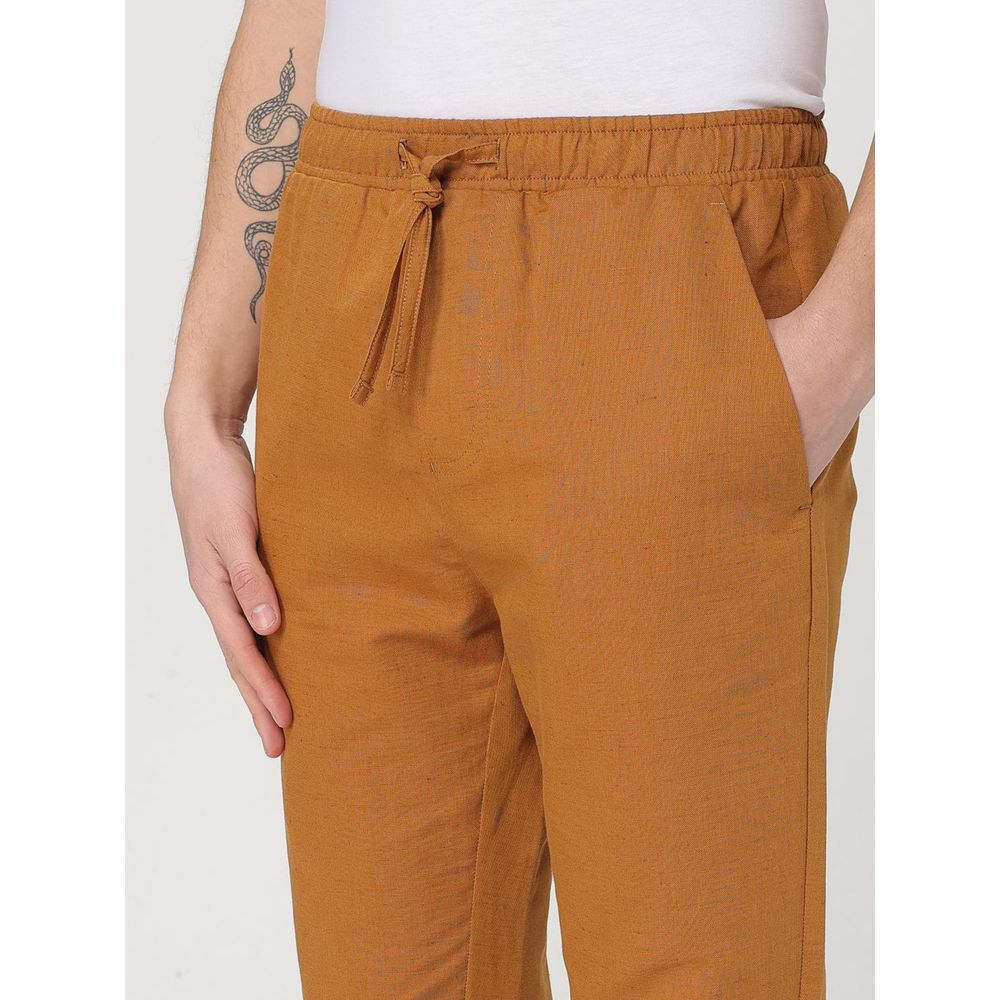 Pants by Colmar for men in linen & cotton brown features a stylish silhouette with a stylish , long, and .