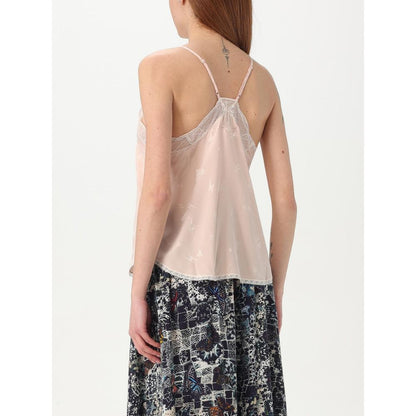 Activewear T-Shirt by Zadig & Voltaire for women in polyester satin multicolor & pink features a versatile silhouette, showcasing a versatile and detailed with high-performance for a premium look.