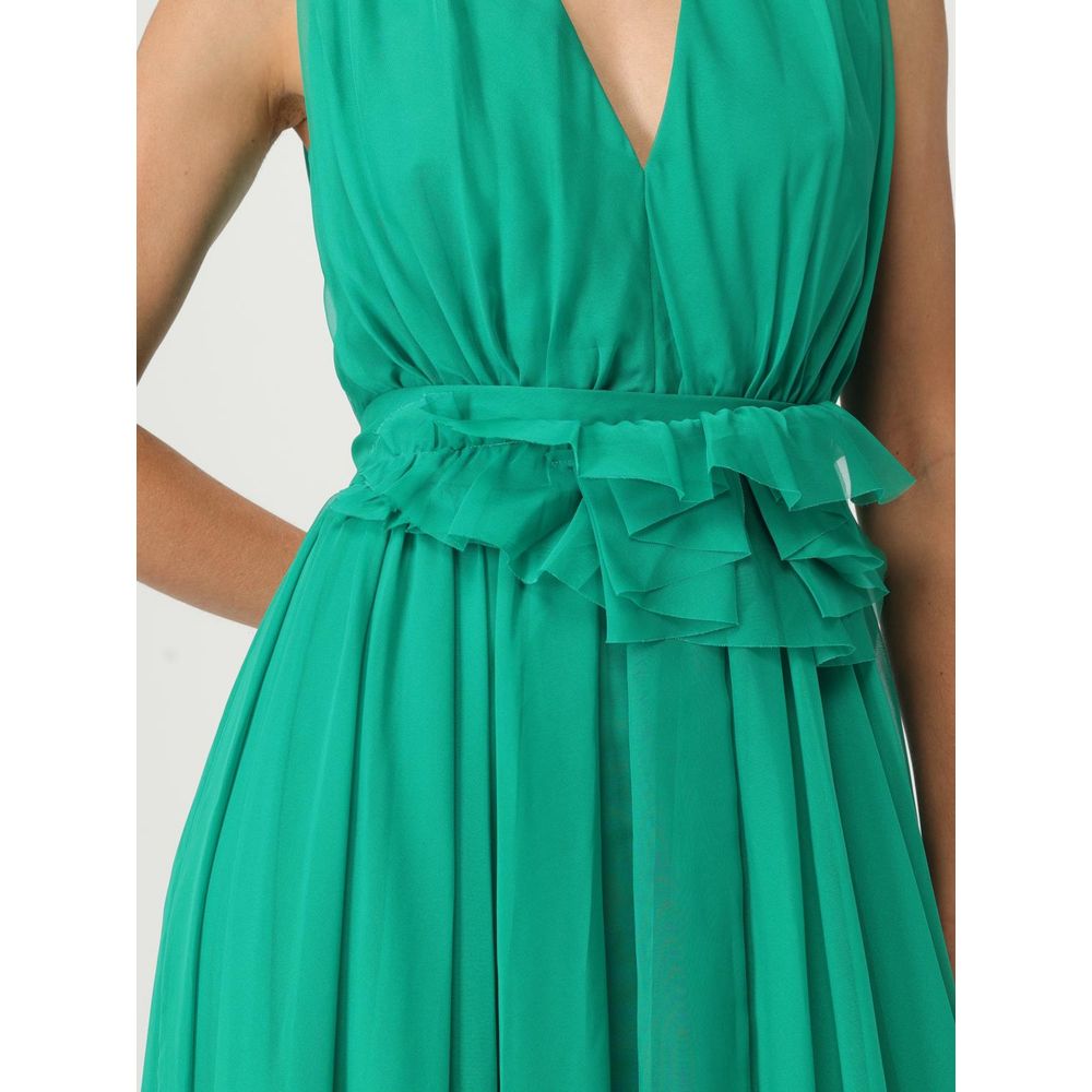 Dress by Liu Jo for women in polyester bicolour & green features an magnificent silhouette, artfully detailed with a magnificent and that flows into an magnificent long.