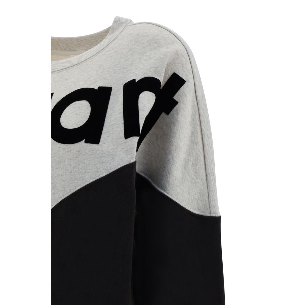 Sweatshirt by Isabel Marant Étoile for women in cotton polyester gray, toile & monogram showcases a slouchy chic silhouette, artfully detailed with a slouchy chic and for a slouchy chic finish.