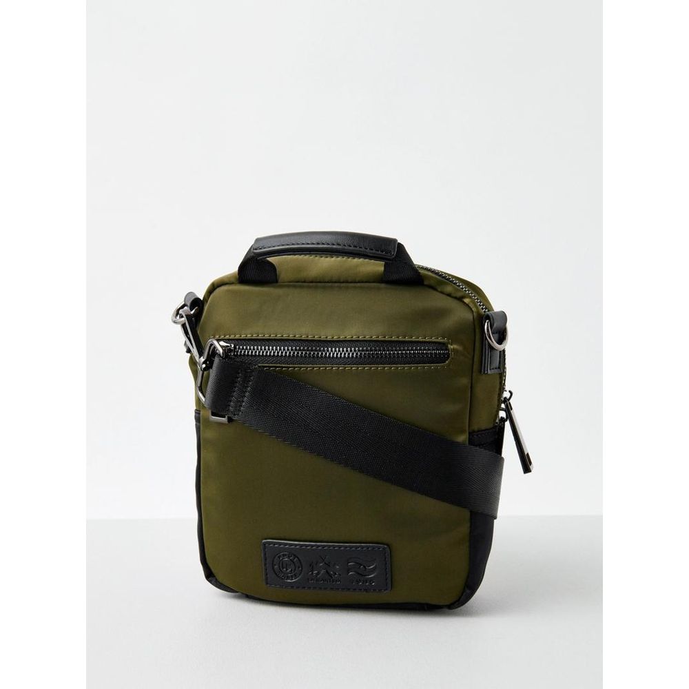 La Martina Polyester Polyurethane Denim Crossbody Messenger Bag - Bicolour Green