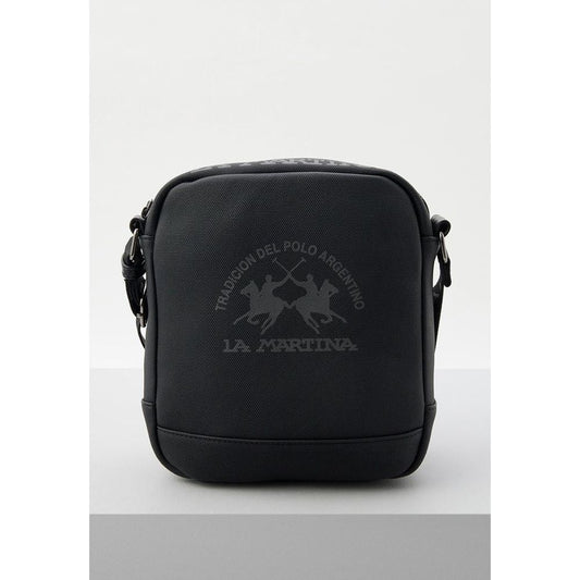 La Martina Polyamide Crossbody Messenger Bag - Black