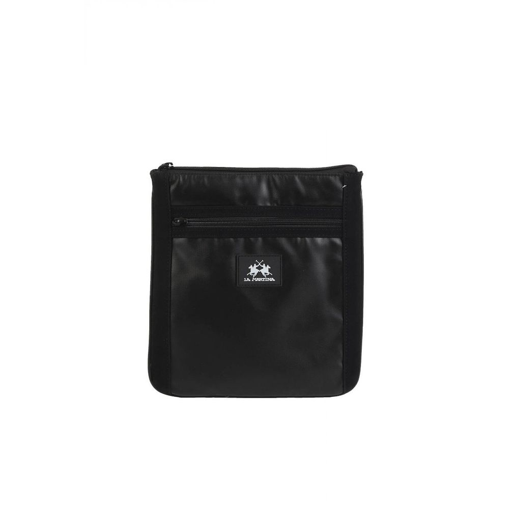 La Martina Polyamide Crossbody Messenger Bag - Black