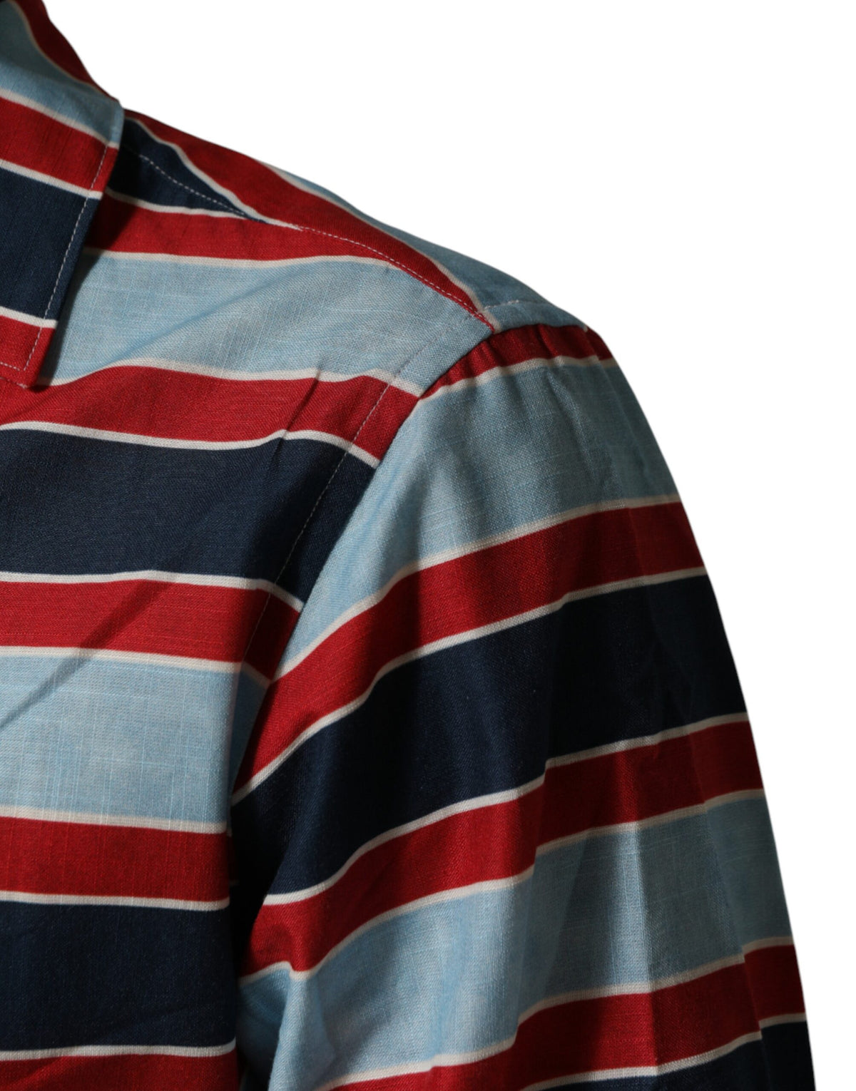 Dolce & Gabbana Crisp Men's Slim Long-Sleeve Cotton T-Shirt - Multicolor Striped