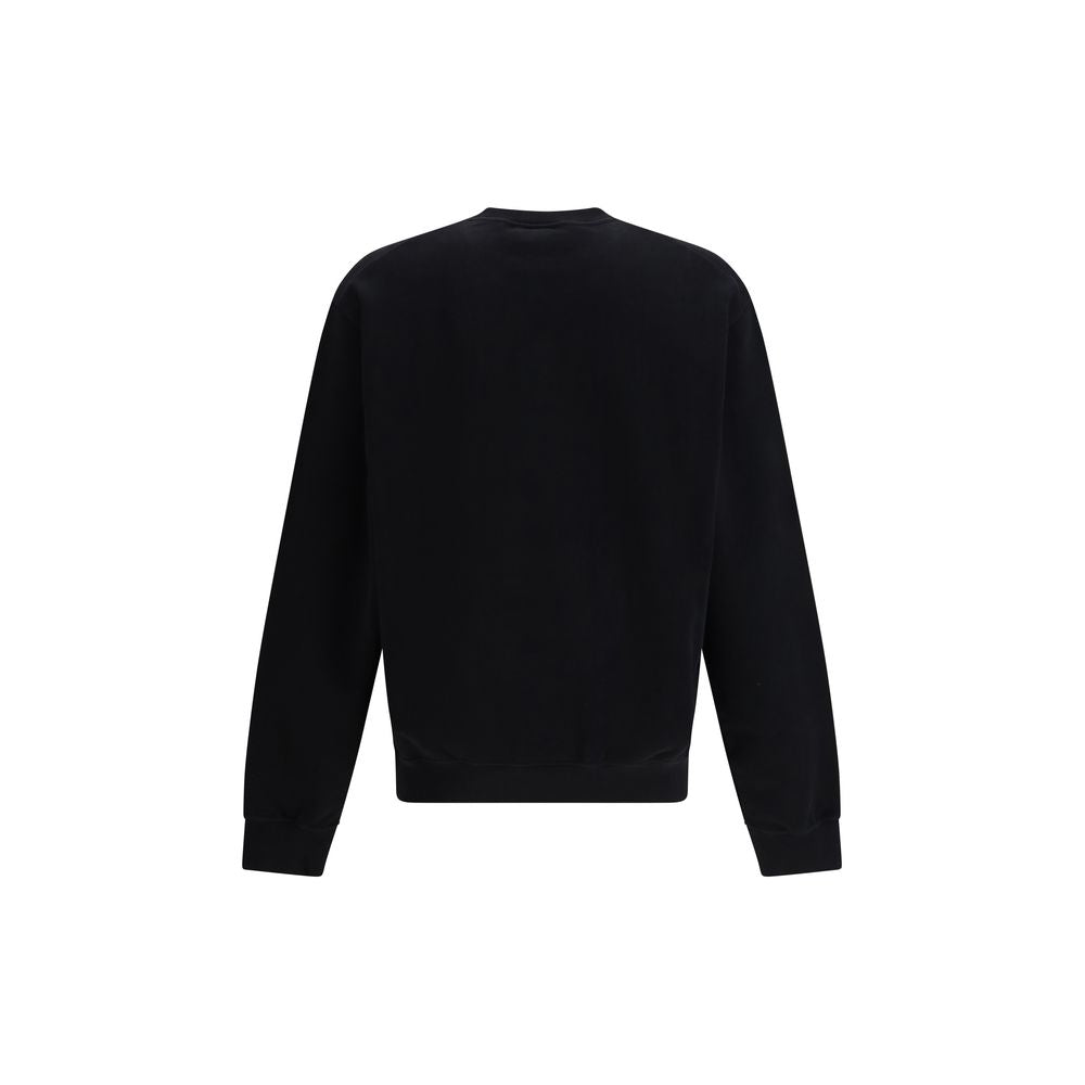 Sweatshirt by Dsquared² for men in stretch cotton black & print features a unrivaled silhouette with a refined crew neckline and unrivaled detailing for a sophisticated look.