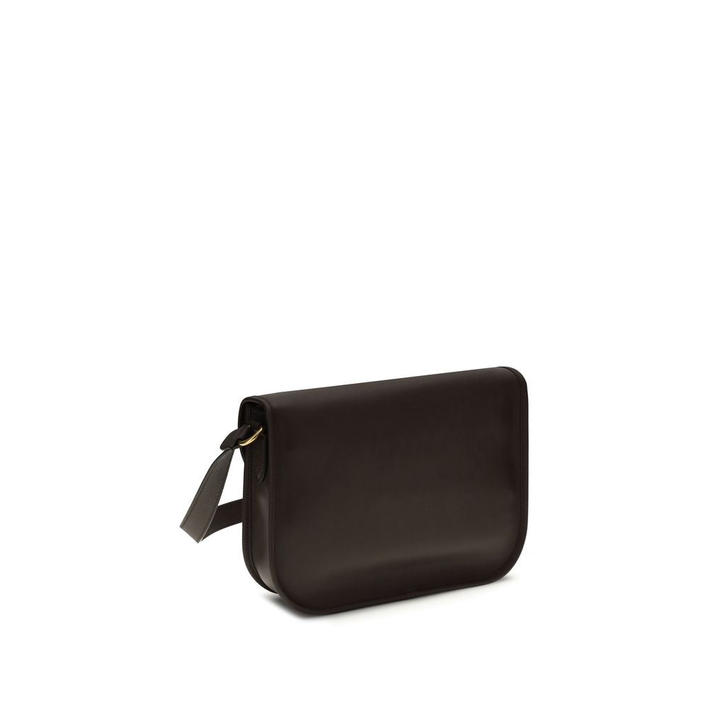 Shoulder Flap Bag by Valentino Garavani for men in bos taurus suede calfskin leather brown presents a versatile silhouette, showcasing a secure flap, magnetic & button and versatile cardholder with versatile shoulder-strap & adjustable-strap for a sophisticated look.