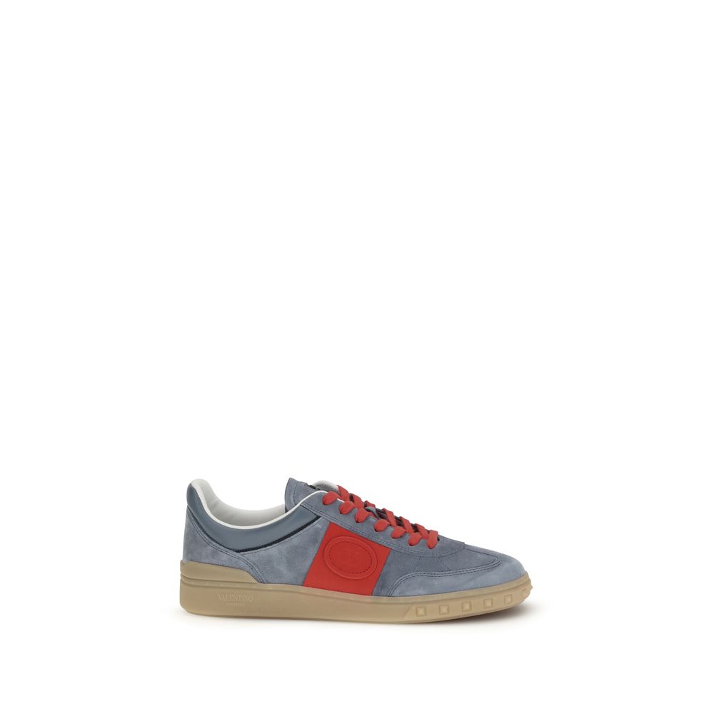 Sneakers by Valentino Garavani for men in bos taurus suede calfskin leather multicolor & signature presents a impeccable silhouette as V Logo Men's Low Top Bos Taurus Suede Calfskin Leather Sneakers, expertly defined by a impeccable low-top style for a impeccable, high-fashion look.