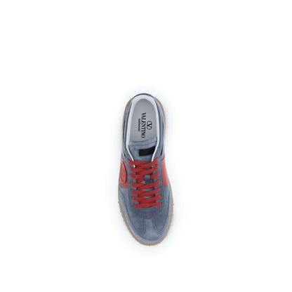 Sneakers by Valentino Garavani for men in bos taurus suede calfskin leather multicolor & signature features an fashionable silhouette, showcasing the premium V Logo Men's Low Top Bos Taurus Suede Calfskin Leather Sneakers in a fashionable low-top style that offers a fashionable finish for refined style.