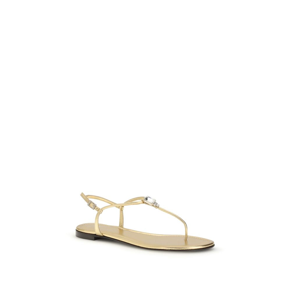 Flat Flip-Flop Sandals by Giuseppe Zanotti for women in bos taurus calf leather & rhinestone gold features an effortlessly chic silhouette from the Women's Bos Taurus Calf Leather & Rhinestone Flat Flip-Flop Sandals collection, showcasing a effortlessly chic flat and elegant .