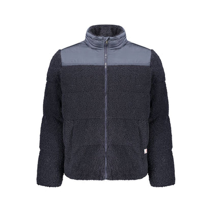 Overcoat by Rifle for men in polyester blue features an satoral silhouette, showcasing a sophisticated and satoral pockets for a premium, timeless look.