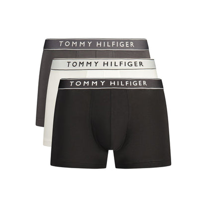 Tommy Hilfiger Crisp Men's Stretch Cotton Underwear Boxer Shorts - Black Gray White