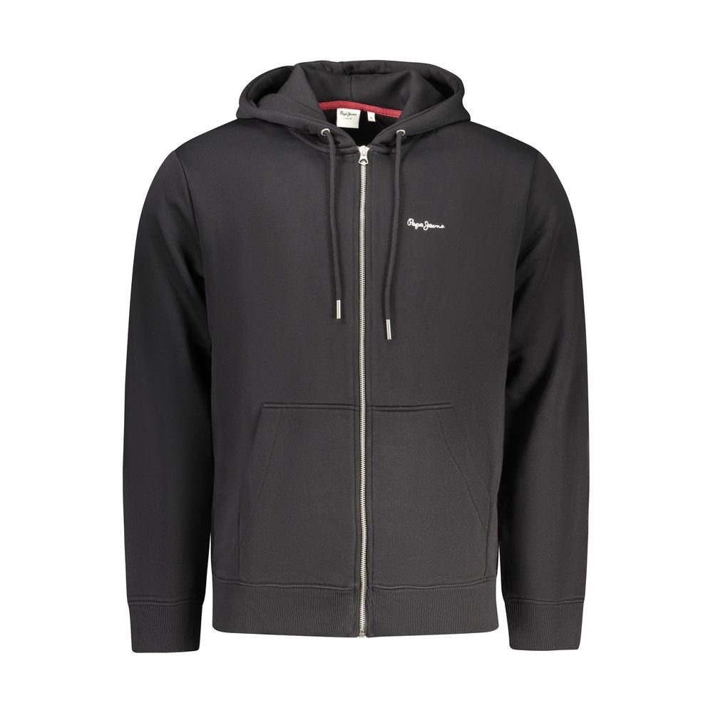 Sweatshirt by Pepe Jeans for men in cotton black showcases a slouchy chic silhouette, artfully detailed with a slouchy chic and for a slouchy chic finish.