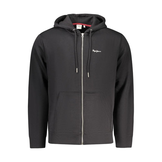 Sweatshirt by Pepe Jeans for men in cotton black showcases a slouchy chic silhouette, artfully detailed with a slouchy chic and for a slouchy chic finish.