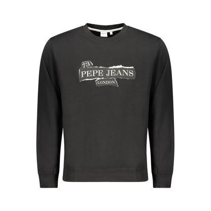 Sweatshirt by Pepe Jeans for men in cotton black, signature & print features an exquisite silhouette, showcasing long-sleeve and crew neckline details for a exquisite look.