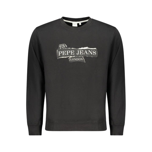 Sweatshirt by Pepe Jeans for men in cotton black, signature & print features an exquisite silhouette, showcasing long-sleeve and crew neckline details for a exquisite look.
