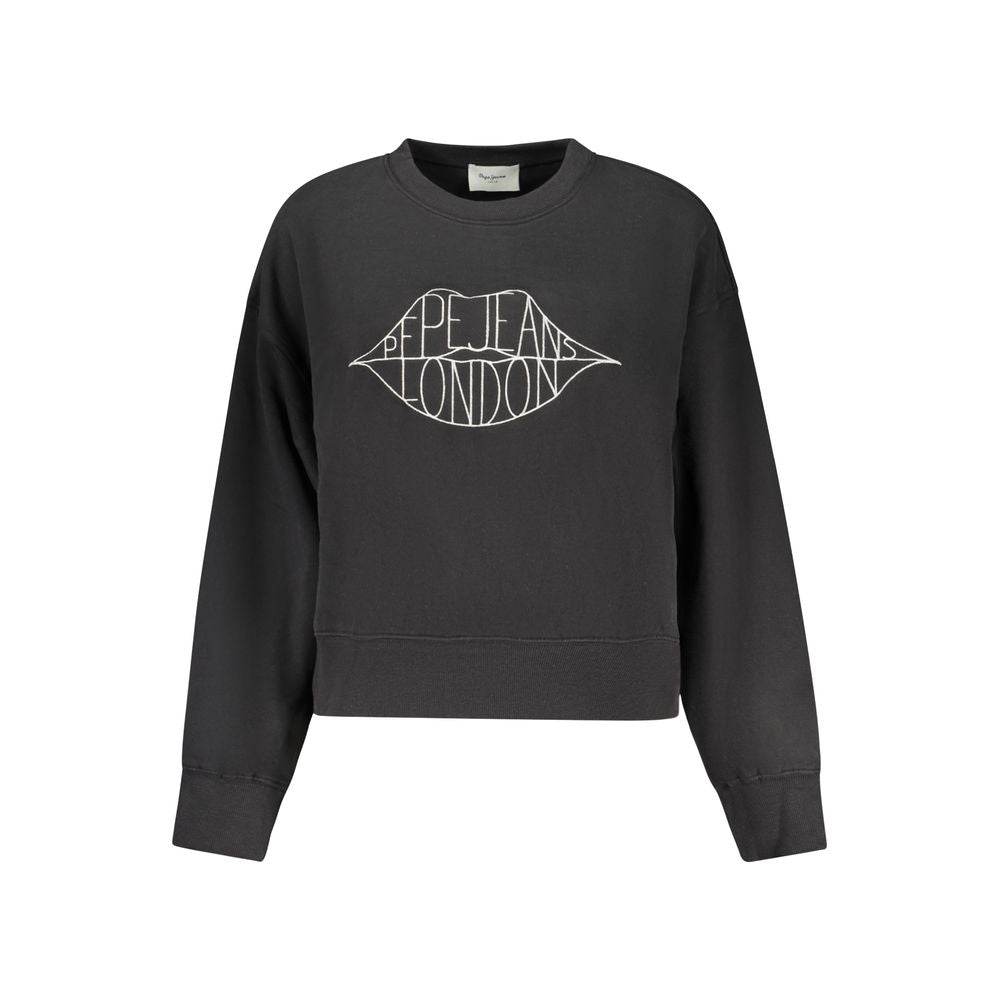 Sweatshirt by Pepe Jeans for women in stretch cotton black presents a smart casual silhouette, featuring a smart casual and for a sophisticated look.