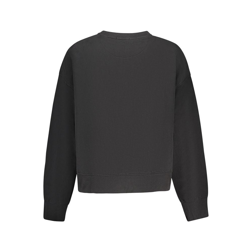 Sweatshirt by Pepe Jeans for women in stretch cotton black features an provocated silhouette, detailed with a provocated and a refined for a sophisticated aesthetic.