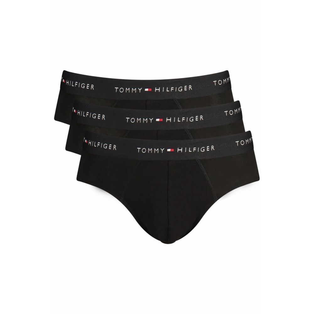Underwear Briefs by Tommy Hilfiger for men in stretch cotton black features a contoured Men's Stretch Cotton Underwear Briefs design with a contoured finish.